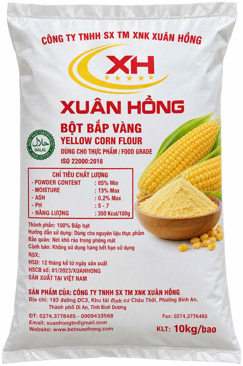 Bao Bột Bắp Vàng 10kg Bao Bột Bắp Vàng 10kg
